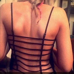 ASOS satin semi backless tank top